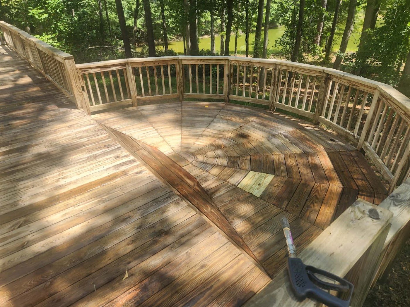 Cleaned deck