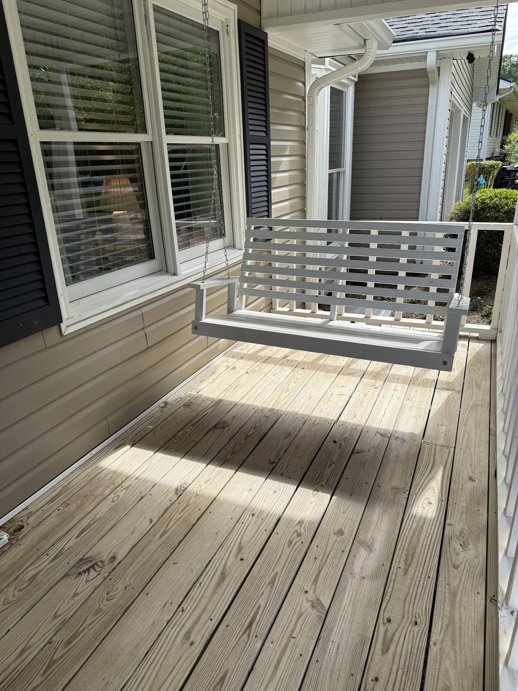 Porch with swing